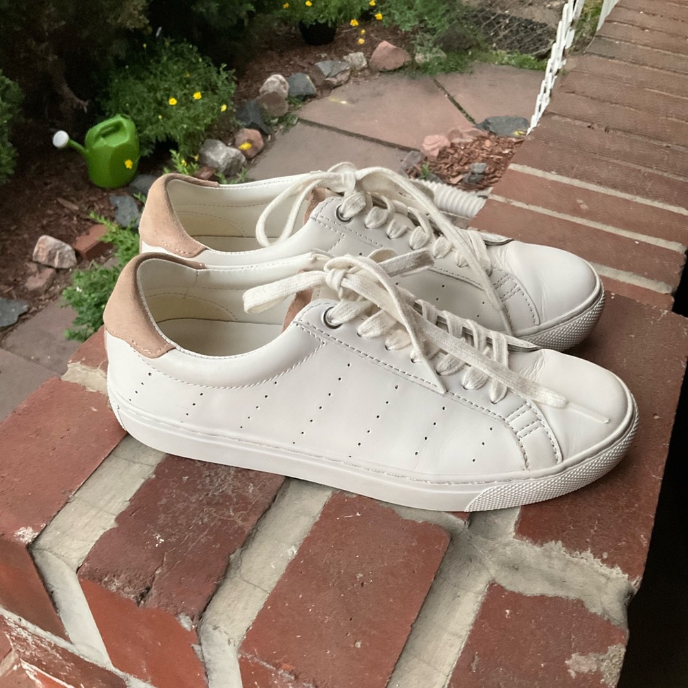 J.Crew white leather sneakers